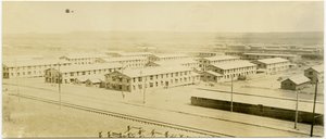 View of Large Grouping of Buildings, Possibly Military Barracks, Taken From an Area of High Ground by Carl Michel